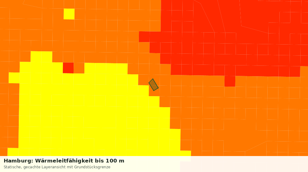 Statische Kartenansicht: Hamburg: Wärmeleitfähigkeit bis 100 m