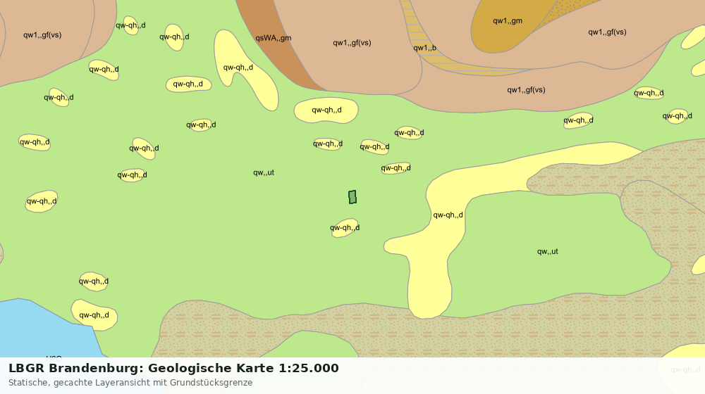 Statische Kartenansicht: LBGR Brandenburg: Geologische Karte 1:25.000