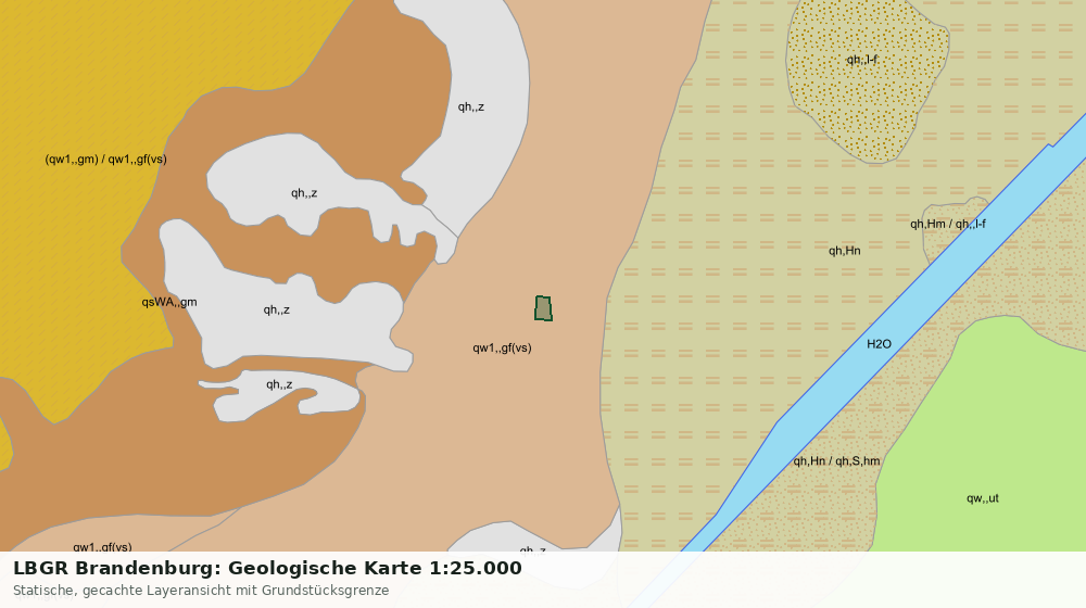 Statische Kartenansicht: LBGR Brandenburg: Geologische Karte 1:25.000
