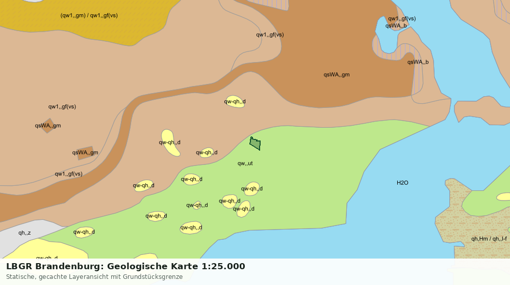 Statische Kartenansicht: LBGR Brandenburg: Geologische Karte 1:25.000