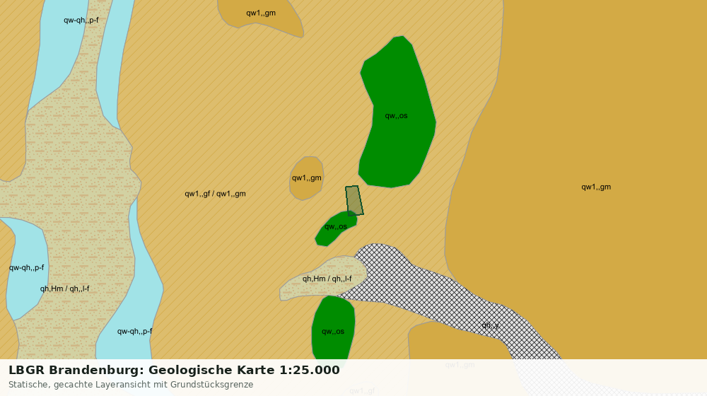 Statische Kartenansicht: LBGR Brandenburg: Geologische Karte 1:25.000