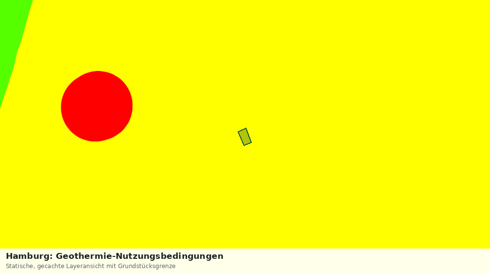Statische Kartenansicht: Hamburg: Geothermie-Nutzungsbedingungen