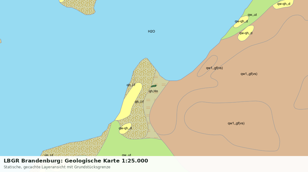 Statische Kartenansicht: LBGR Brandenburg: Geologische Karte 1:25.000