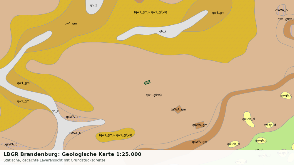 Statische Kartenansicht: LBGR Brandenburg: Geologische Karte 1:25.000