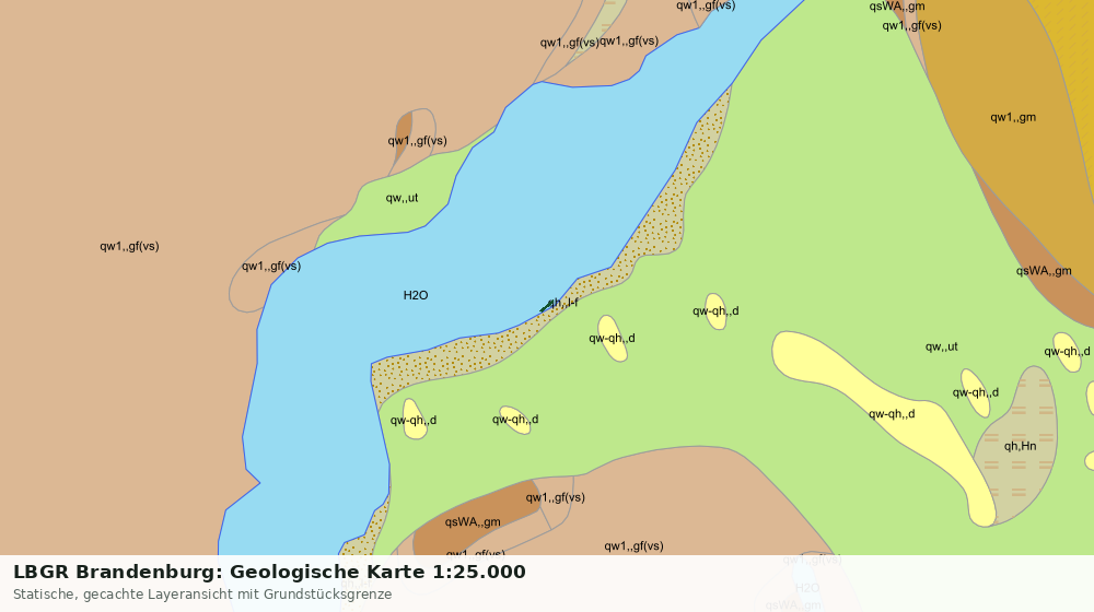 Statische Kartenansicht: LBGR Brandenburg: Geologische Karte 1:25.000