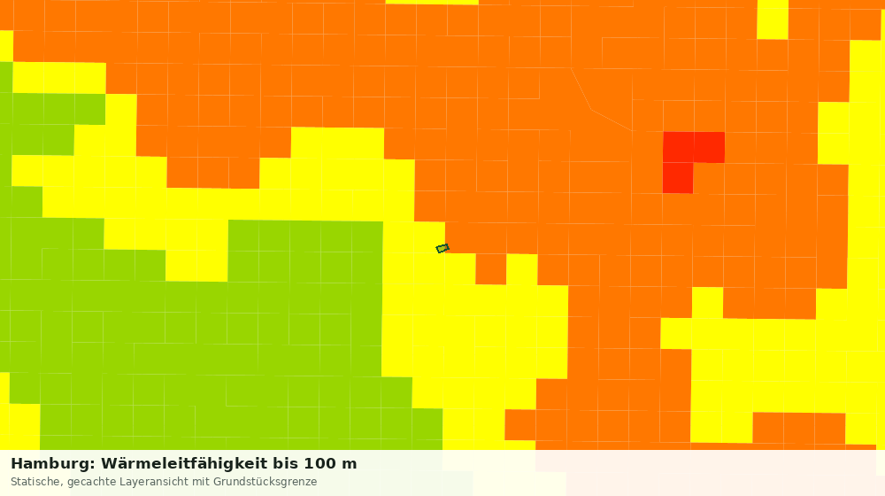 Statische Kartenansicht: Hamburg: Wärmeleitfähigkeit bis 100 m