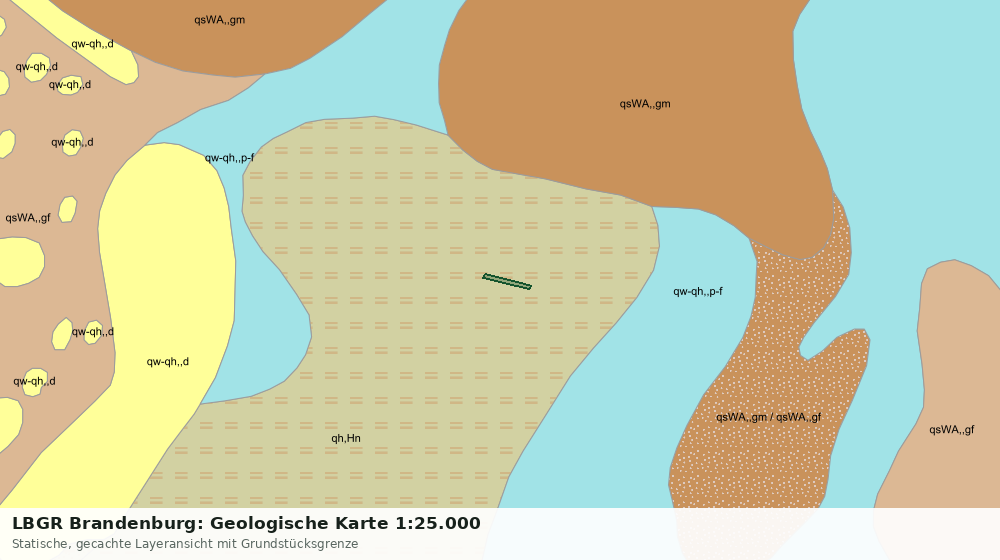 Statische Kartenansicht: LBGR Brandenburg: Geologische Karte 1:25.000
