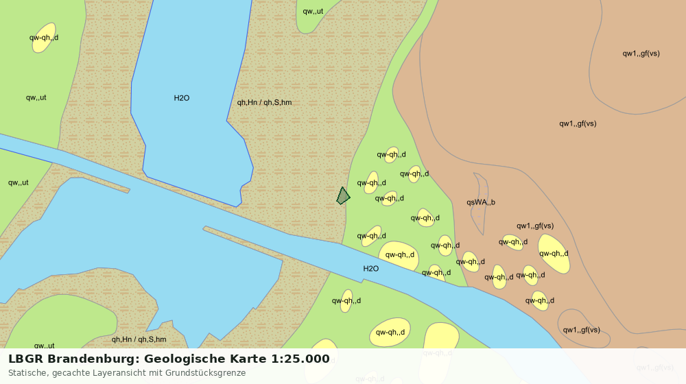 Statische Kartenansicht: LBGR Brandenburg: Geologische Karte 1:25.000
