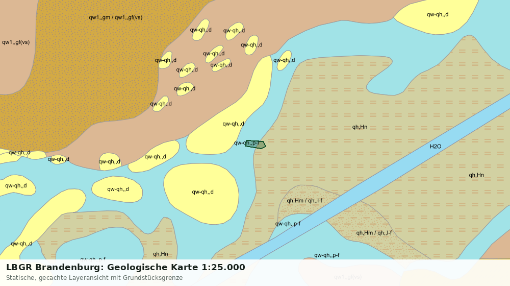 Statische Kartenansicht: LBGR Brandenburg: Geologische Karte 1:25.000
