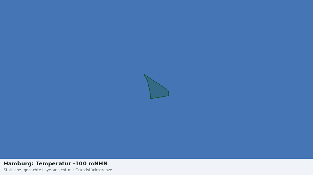 Statische Kartenansicht: Hamburg: Temperatur -100 mNHN