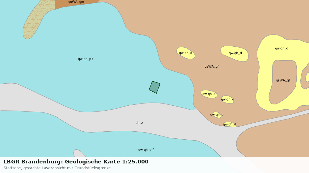 Statische Kartenansicht: LBGR Brandenburg: Geologische Karte 1:25.000