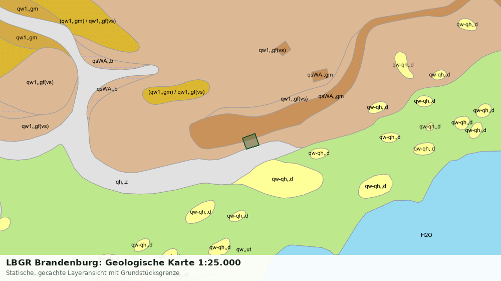 Statische Kartenansicht: LBGR Brandenburg: Geologische Karte 1:25.000