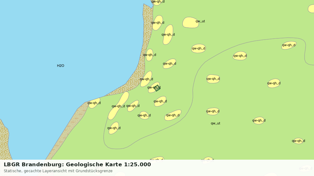 Statische Kartenansicht: LBGR Brandenburg: Geologische Karte 1:25.000