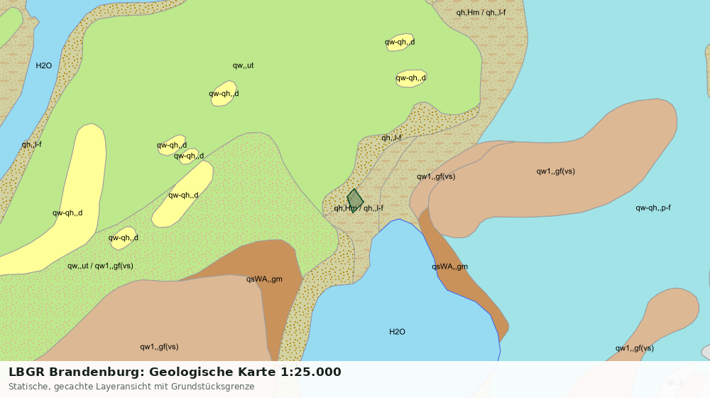 Statische Kartenansicht: LBGR Brandenburg: Geologische Karte 1:25.000