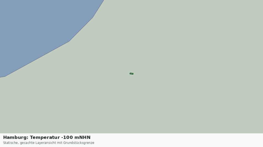 Statische Kartenansicht: Hamburg: Temperatur -100 mNHN