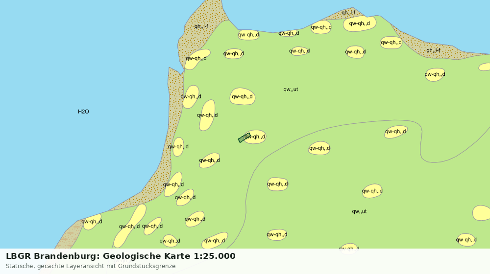 Statische Kartenansicht: LBGR Brandenburg: Geologische Karte 1:25.000