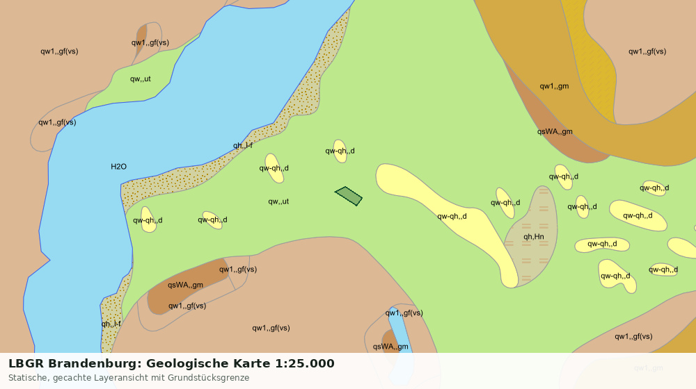 Statische Kartenansicht: LBGR Brandenburg: Geologische Karte 1:25.000