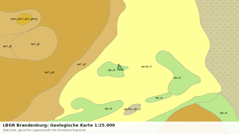 Statische Kartenansicht: LBGR Brandenburg: Geologische Karte 1:25.000
