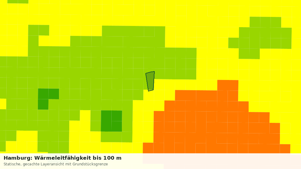 Statische Kartenansicht: Hamburg: Wärmeleitfähigkeit bis 100 m
