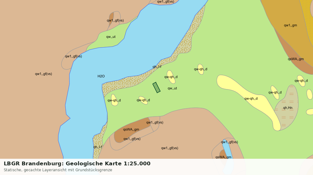 Statische Kartenansicht: LBGR Brandenburg: Geologische Karte 1:25.000