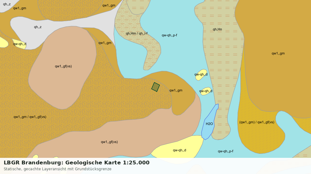 Statische Kartenansicht: LBGR Brandenburg: Geologische Karte 1:25.000