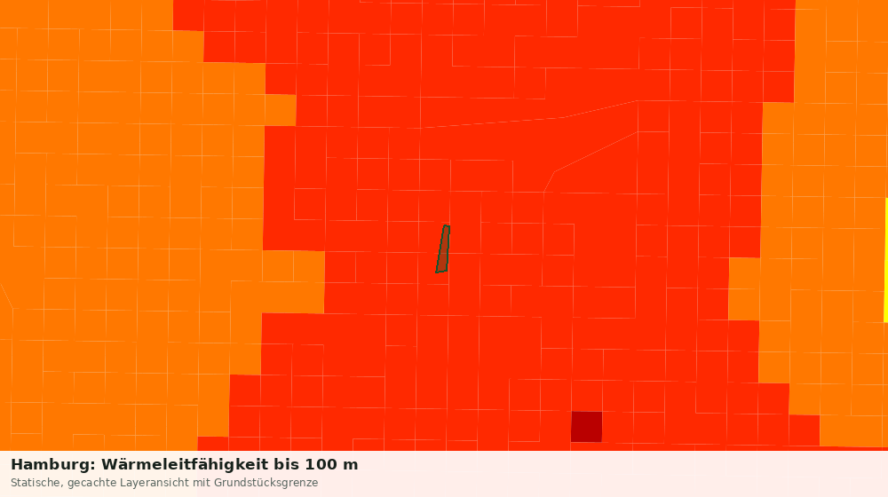 Statische Kartenansicht: Hamburg: Wärmeleitfähigkeit bis 100 m