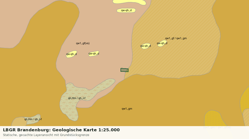 Statische Kartenansicht: LBGR Brandenburg: Geologische Karte 1:25.000