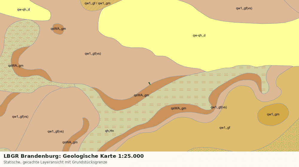 Statische Kartenansicht: LBGR Brandenburg: Geologische Karte 1:25.000