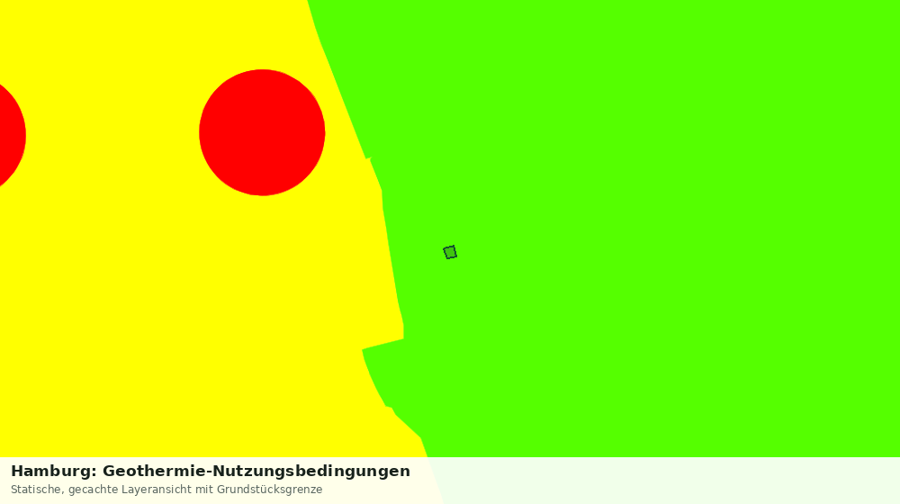 Statische Kartenansicht: Hamburg: Geothermie-Nutzungsbedingungen