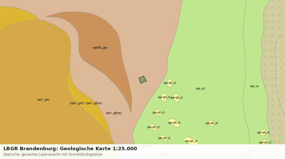 Statische Kartenansicht: LBGR Brandenburg: Geologische Karte 1:25.000