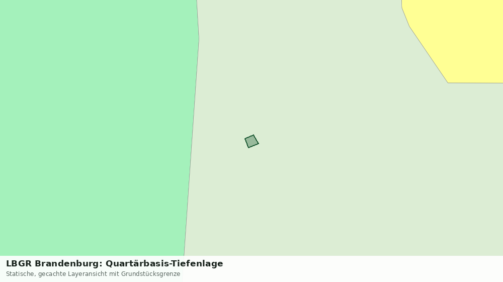Statische Kartenansicht: LBGR Brandenburg: Quartärbasis-Tiefenlage
