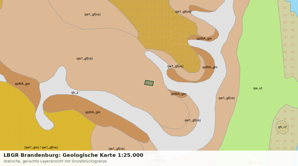 Statische Kartenansicht: LBGR Brandenburg: Geologische Karte 1:25.000
