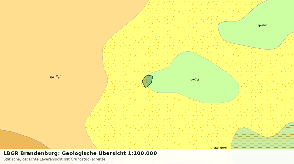 Statische Kartenansicht: LBGR Brandenburg: Geologische Übersicht 1:100.000