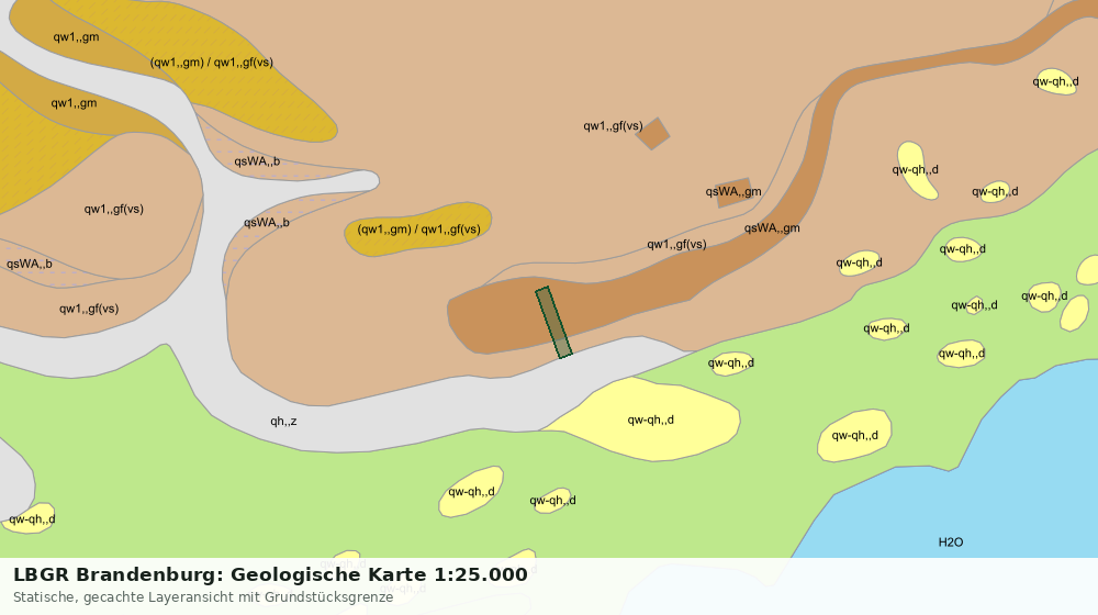 Statische Kartenansicht: LBGR Brandenburg: Geologische Karte 1:25.000