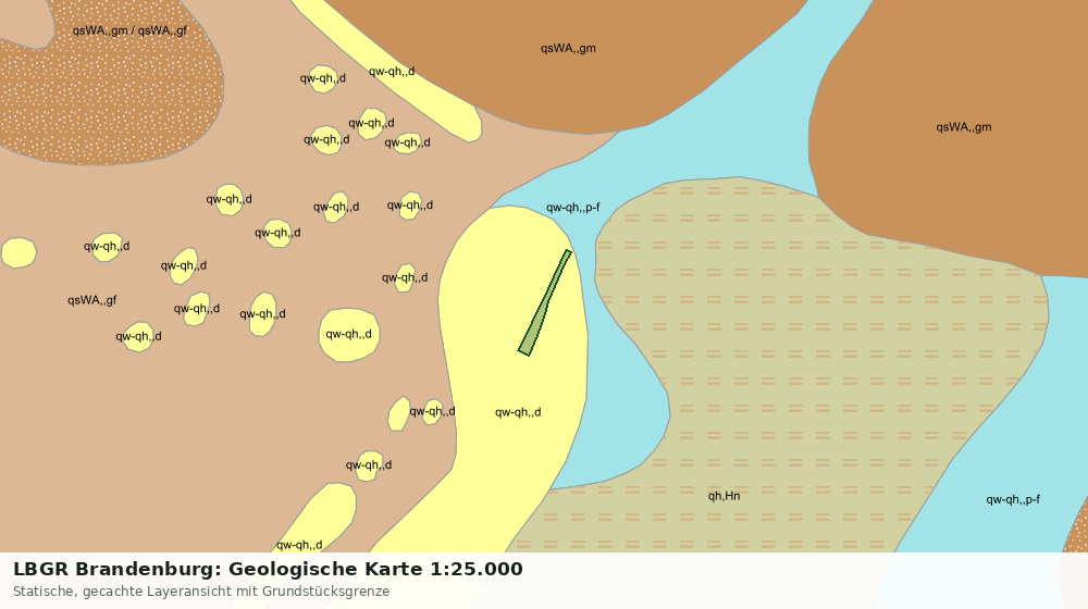 Statische Kartenansicht: LBGR Brandenburg: Geologische Karte 1:25.000