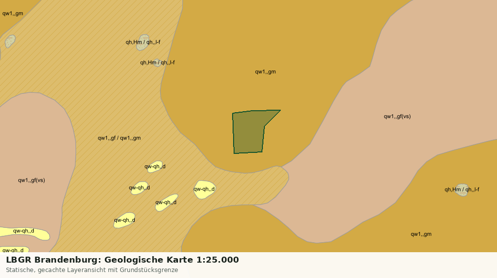 Statische Kartenansicht: LBGR Brandenburg: Geologische Karte 1:25.000