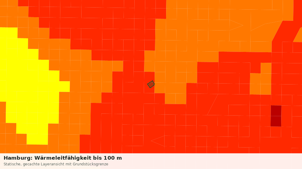 Statische Kartenansicht: Hamburg: Wärmeleitfähigkeit bis 100 m