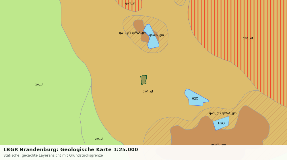 Statische Kartenansicht: LBGR Brandenburg: Geologische Karte 1:25.000