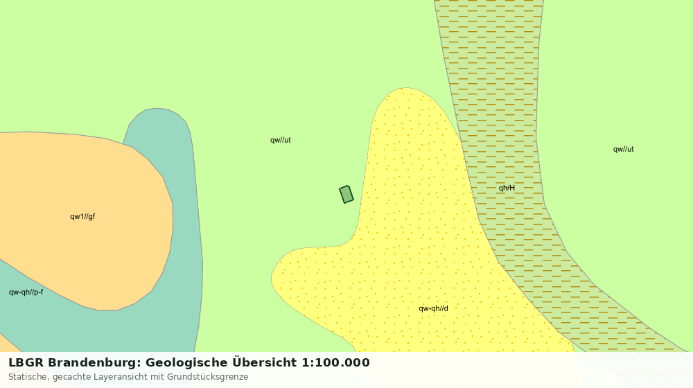 Statische Kartenansicht: LBGR Brandenburg: Geologische Übersicht 1:100.000