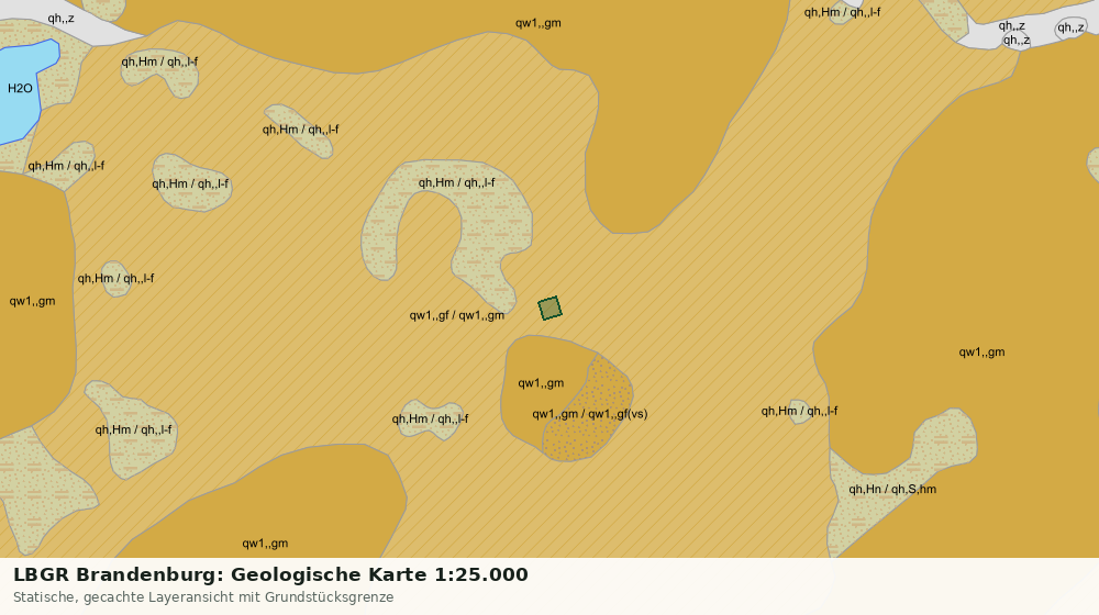 Statische Kartenansicht: LBGR Brandenburg: Geologische Karte 1:25.000