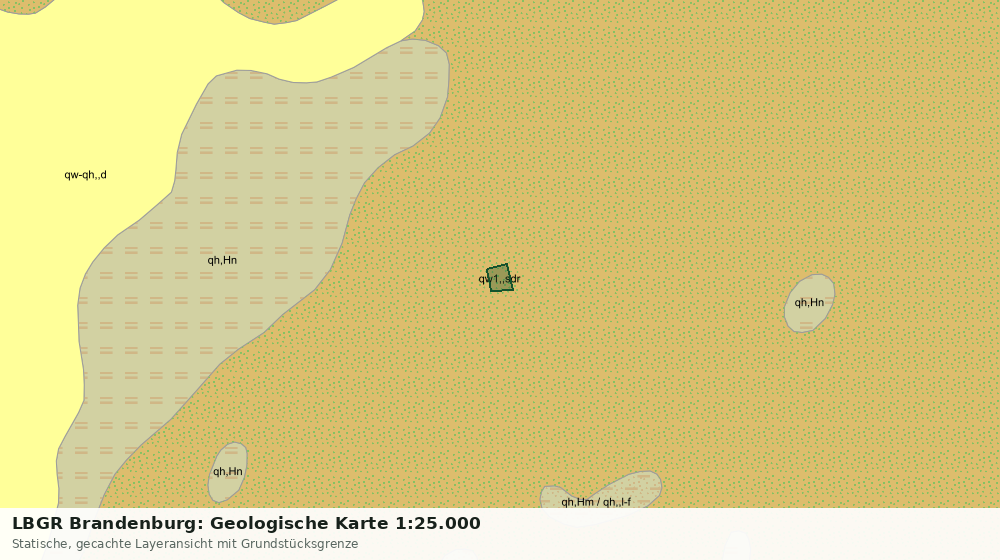 Statische Kartenansicht: LBGR Brandenburg: Geologische Karte 1:25.000