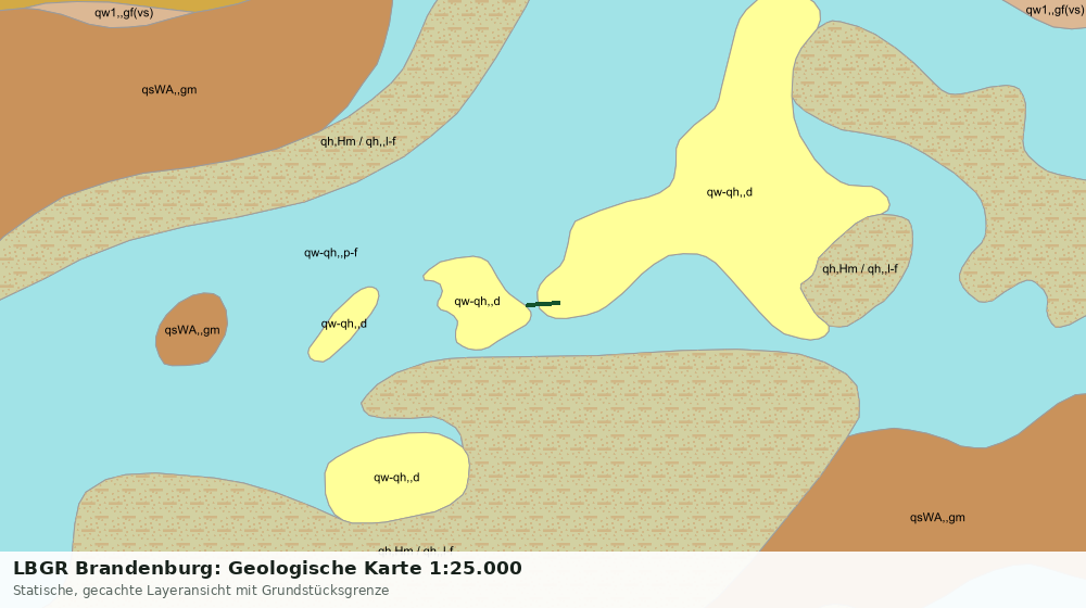 Statische Kartenansicht: LBGR Brandenburg: Geologische Karte 1:25.000