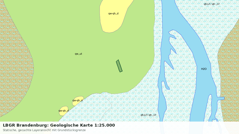 Statische Kartenansicht: LBGR Brandenburg: Geologische Karte 1:25.000