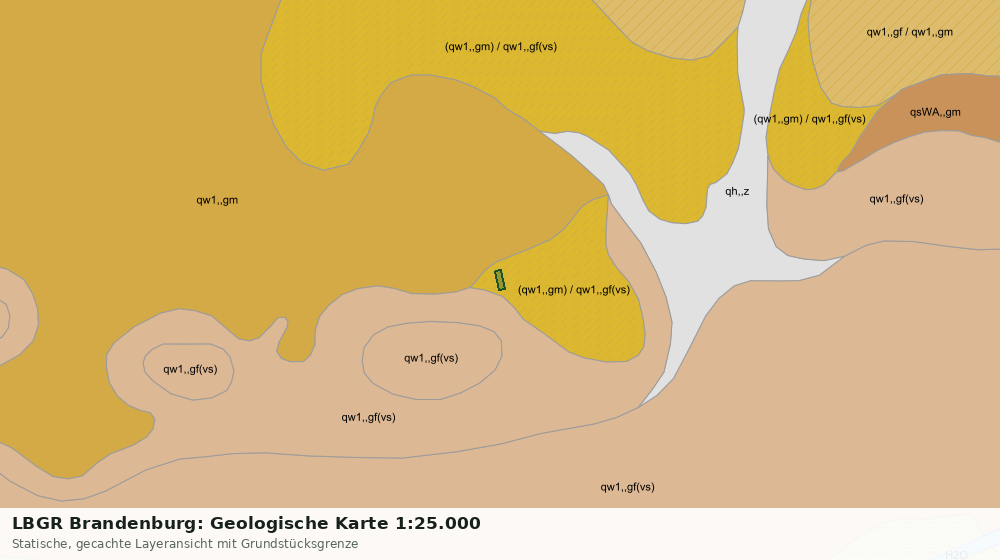 Statische Kartenansicht: LBGR Brandenburg: Geologische Karte 1:25.000
