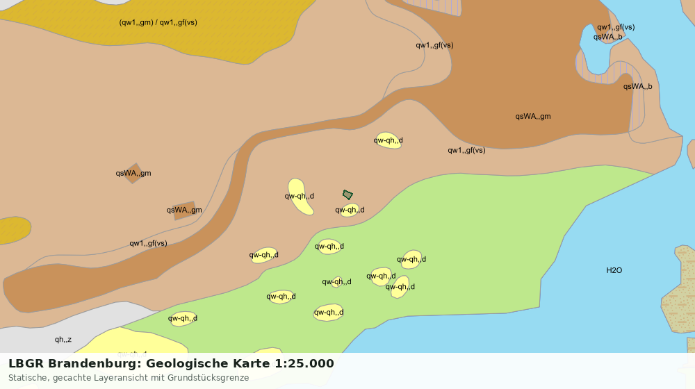 Statische Kartenansicht: LBGR Brandenburg: Geologische Karte 1:25.000