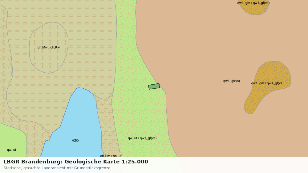 Statische Kartenansicht: LBGR Brandenburg: Geologische Karte 1:25.000