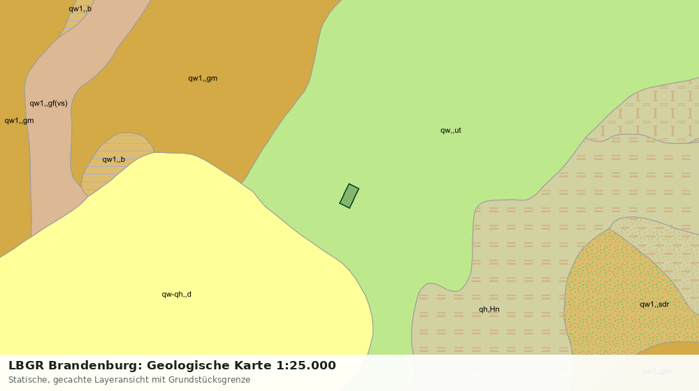 Statische Kartenansicht: LBGR Brandenburg: Geologische Karte 1:25.000