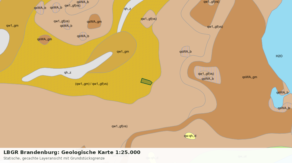 Statische Kartenansicht: LBGR Brandenburg: Geologische Karte 1:25.000