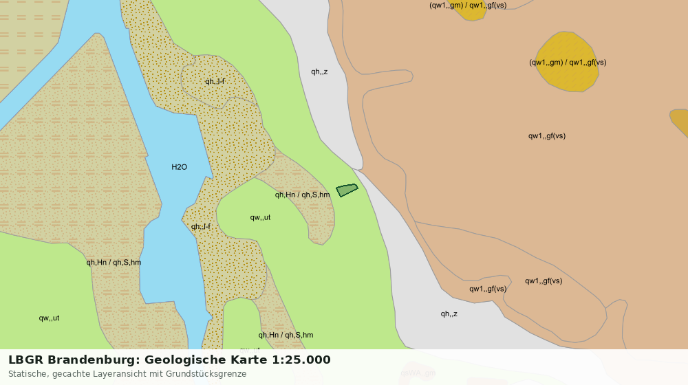 Statische Kartenansicht: LBGR Brandenburg: Geologische Karte 1:25.000