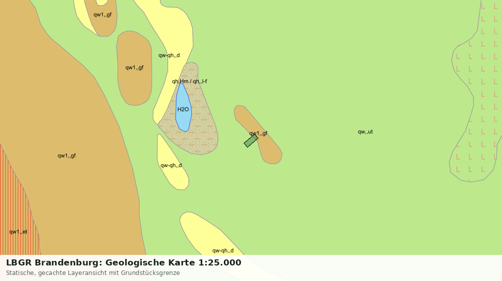 Statische Kartenansicht: LBGR Brandenburg: Geologische Karte 1:25.000
